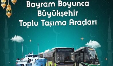 Bayramda ulaşım 3 gün boyunca ücretsiz