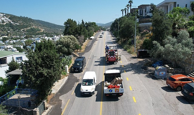 Muğla Büyükşehir Bodrum’un Yollarını Güvenli Hale Getiriyor