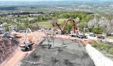 Teleferik otoparkı için ilk temel betonu atıldı