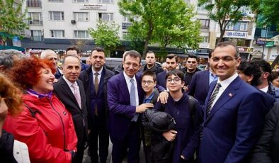 İBB Başkanı Ekrem İmamoğlu, Şişli’nin çiçeği burnunda Belediye Başkanı Emrah Şahan’a tebrik ziyaretinde bulundu