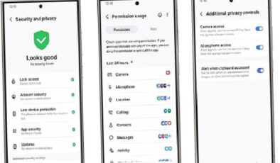 Samsung Galaxy’nin Güvenlik ve Gizlilik Panosu sayesinde kişisel verilerin kontrolü tamamen kullanıcının elinde