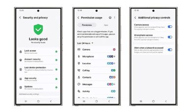 Samsung Galaxy’nin Güvenlik ve Gizlilik Panosu sayesinde kişisel verilerin kontrolü tamamen kullanıcının elinde