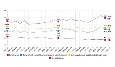 Tüik: Mevsim etkisinden arındırılmış işsizlik oranı %8,6 seviyesinde gerçekleşti