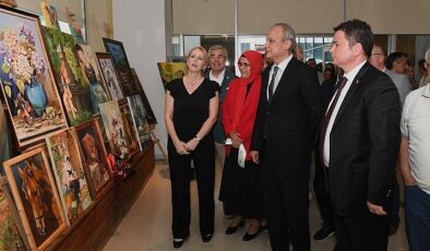 Osmangazili kursiyerlerin yıl boyunca yaptıkları eserler görücüye çıktı