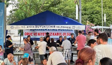Aydın Büyükşehir Belediyesi her yıl düzenlediği muharrem ayı iftar programlarına bu yıl da devam ediyor